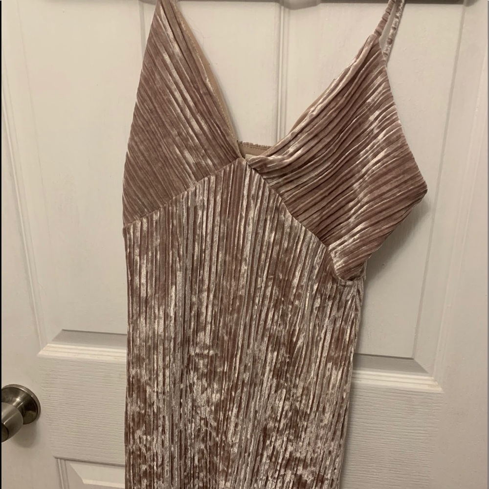 Francesca’s velvet mini dress